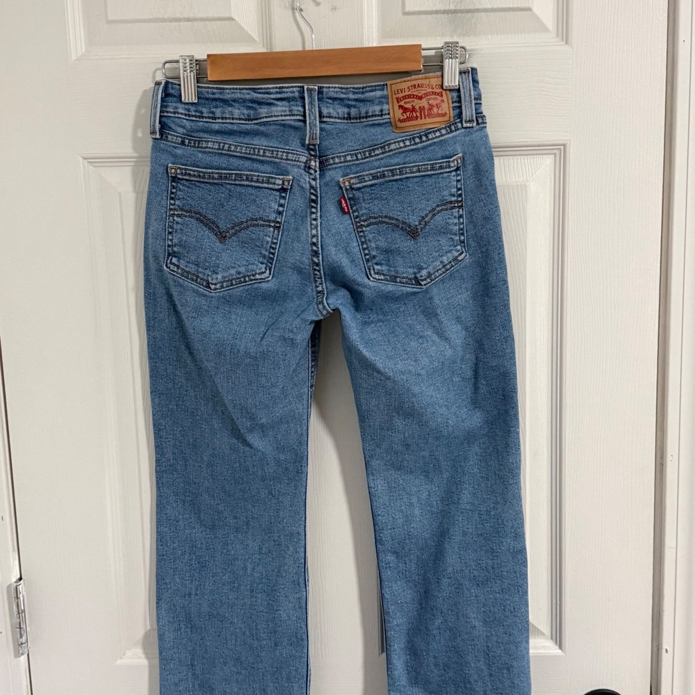 Levis Superlow Bootcut Jeans Women 26 Blue Denim Low Rise Y2K Streetwear Stretch - Picture 5 of 15